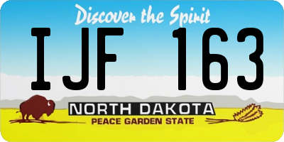 ND license plate IJF163