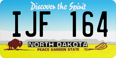 ND license plate IJF164