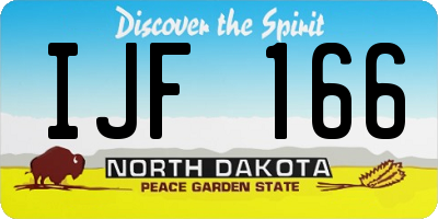 ND license plate IJF166