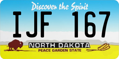 ND license plate IJF167