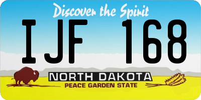 ND license plate IJF168