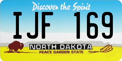 ND license plate IJF169