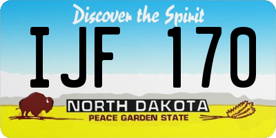 ND license plate IJF170