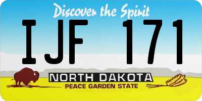 ND license plate IJF171