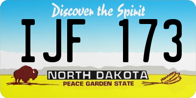 ND license plate IJF173