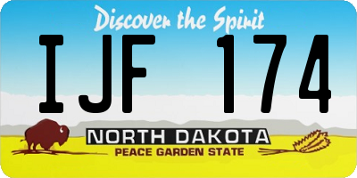ND license plate IJF174