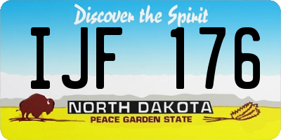 ND license plate IJF176