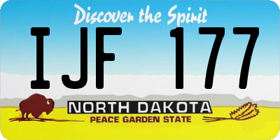 ND license plate IJF177