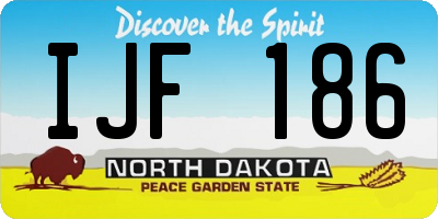 ND license plate IJF186