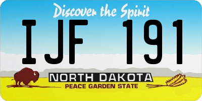 ND license plate IJF191