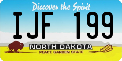 ND license plate IJF199