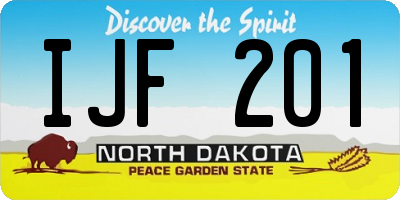 ND license plate IJF201