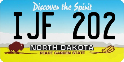 ND license plate IJF202
