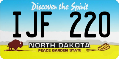 ND license plate IJF220