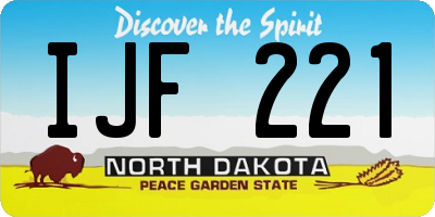 ND license plate IJF221