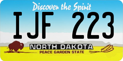 ND license plate IJF223