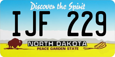 ND license plate IJF229