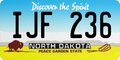 ND license plate IJF236