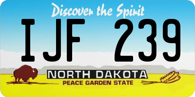 ND license plate IJF239