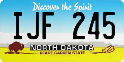 ND license plate IJF245