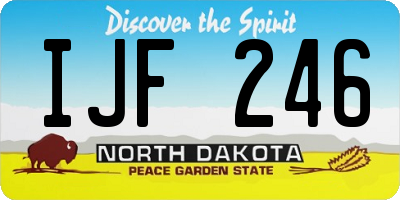 ND license plate IJF246