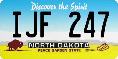 ND license plate IJF247