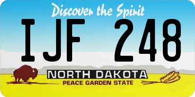 ND license plate IJF248