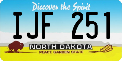 ND license plate IJF251