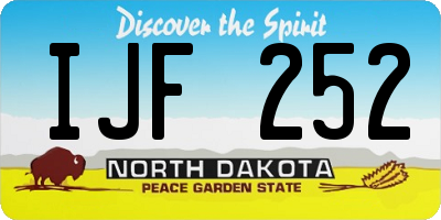 ND license plate IJF252