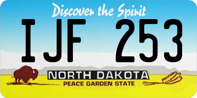 ND license plate IJF253