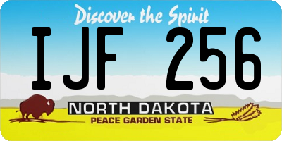 ND license plate IJF256