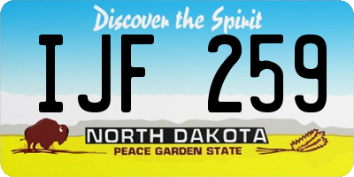 ND license plate IJF259