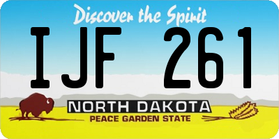 ND license plate IJF261
