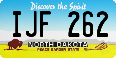 ND license plate IJF262