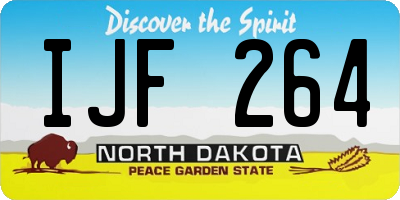 ND license plate IJF264