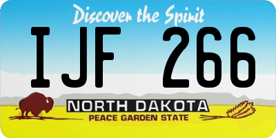 ND license plate IJF266