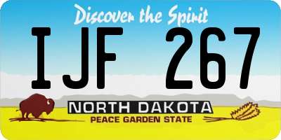 ND license plate IJF267