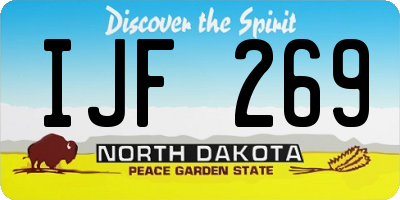 ND license plate IJF269