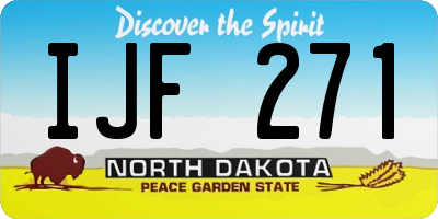ND license plate IJF271