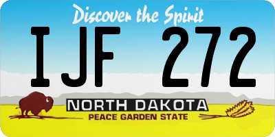 ND license plate IJF272