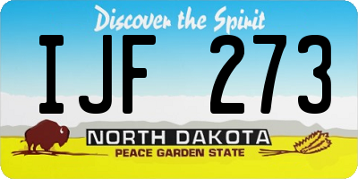 ND license plate IJF273