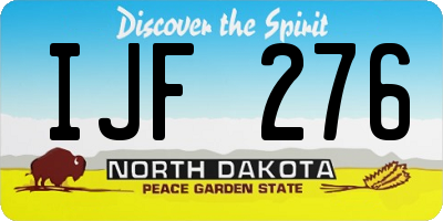 ND license plate IJF276