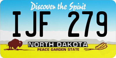 ND license plate IJF279