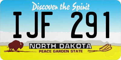 ND license plate IJF291
