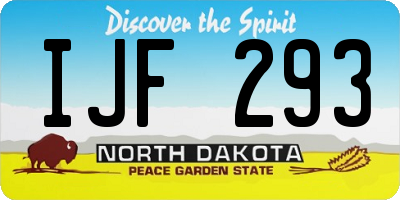 ND license plate IJF293