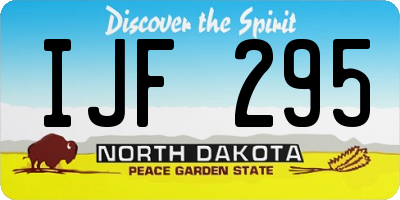 ND license plate IJF295