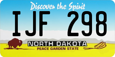 ND license plate IJF298