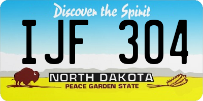 ND license plate IJF304