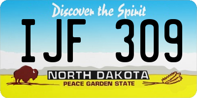 ND license plate IJF309