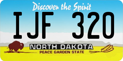 ND license plate IJF320